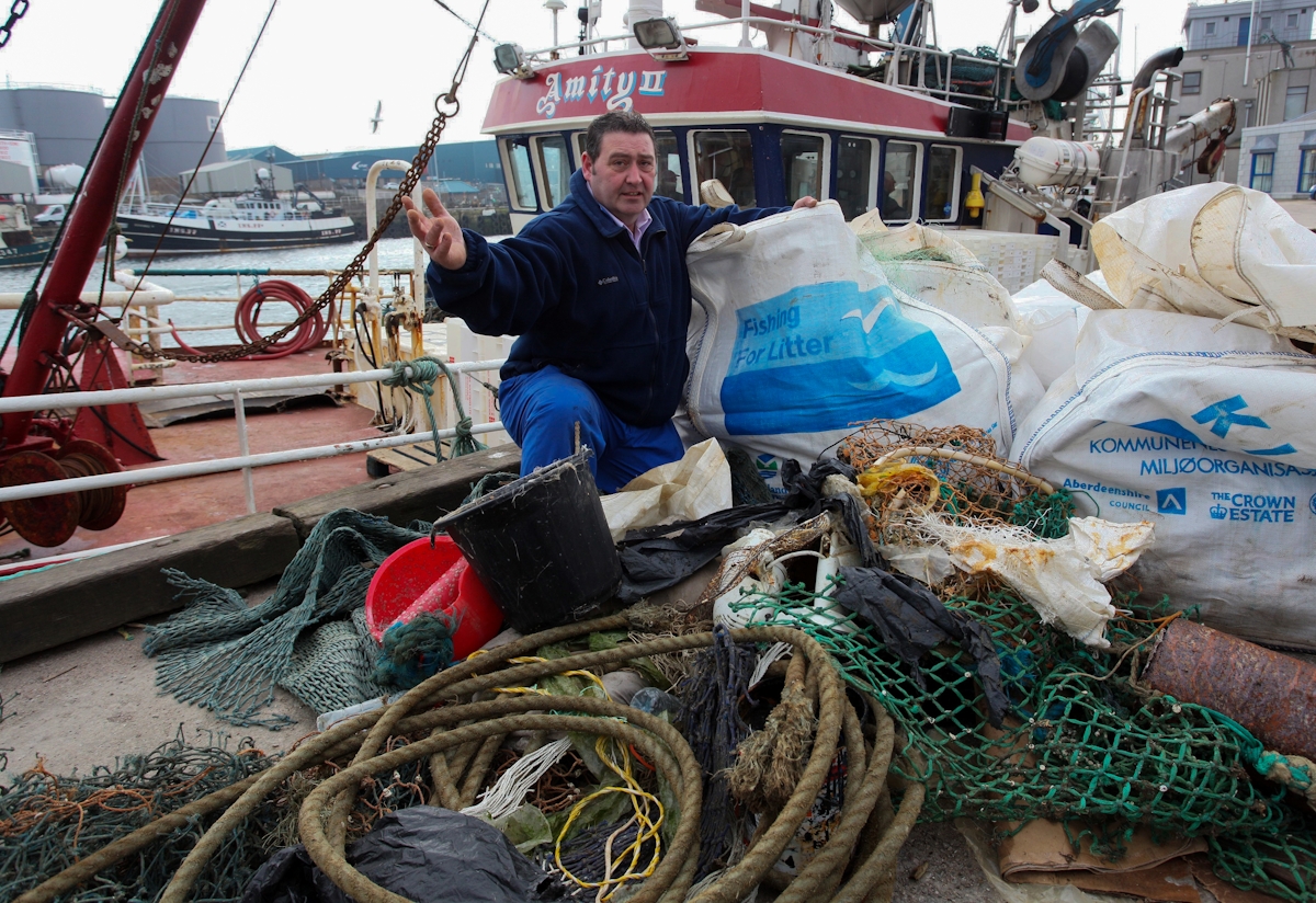 Trawlerman Jimmy Buchan Fishing For Litter